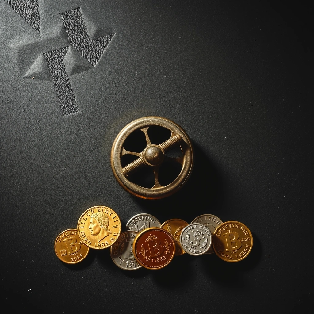 Vintage minting machinery background